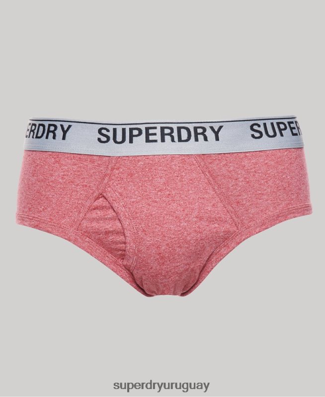 uy Superdry hombres Pack triple de calzoncillos de algodón orgánico rojo DT2N8Z1871 ropa