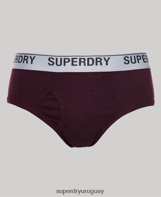 uy Superdry hombres Pack triple de calzoncillos de algodón orgánico rojo DT2N8Z1871 ropa