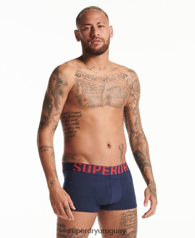 uy Superdry hombres pack doble de algodón orgánico con logo Armada DT2N8Z1797 ropa
