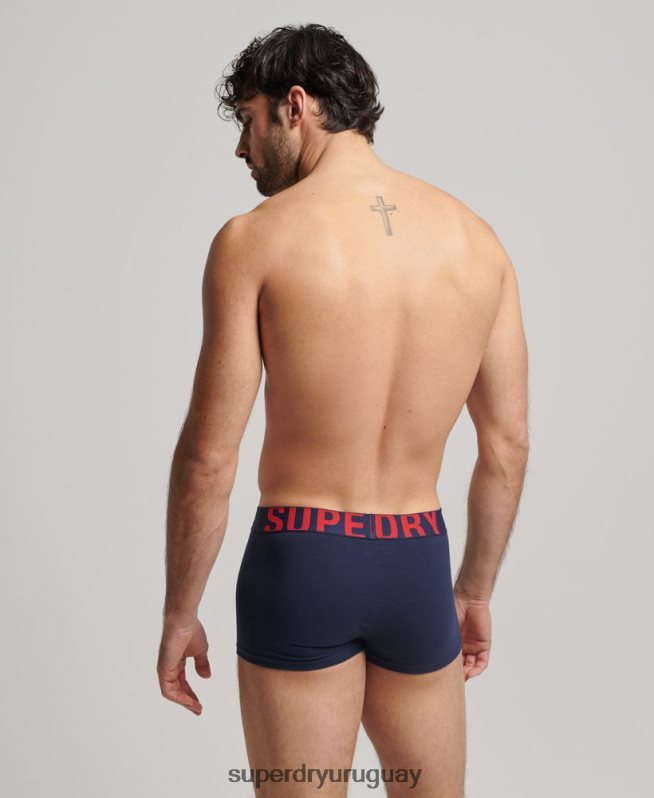 uy Superdry hombres pack doble de algodón orgánico con logo Armada DT2N8Z1797 ropa