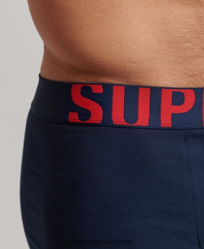 uy Superdry hombres pack doble de algodón orgánico con logo Armada DT2N8Z1797 ropa