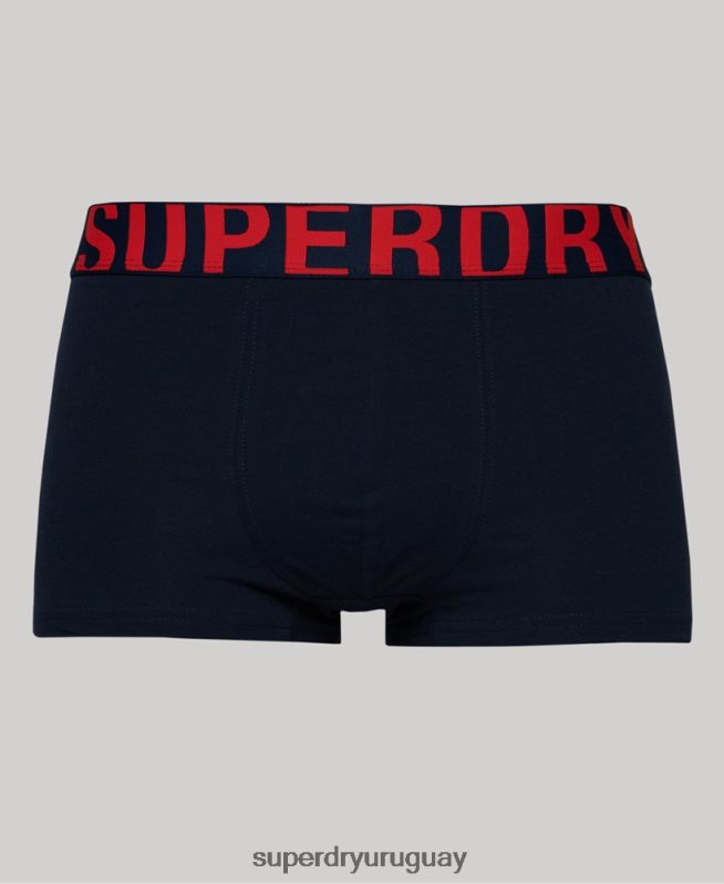 uy Superdry hombres pack doble de algodón orgánico con logo Armada DT2N8Z1797 ropa
