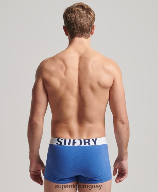 uy Superdry hombres pack doble de algodón orgánico con logo azul DT2N8Z1798 ropa