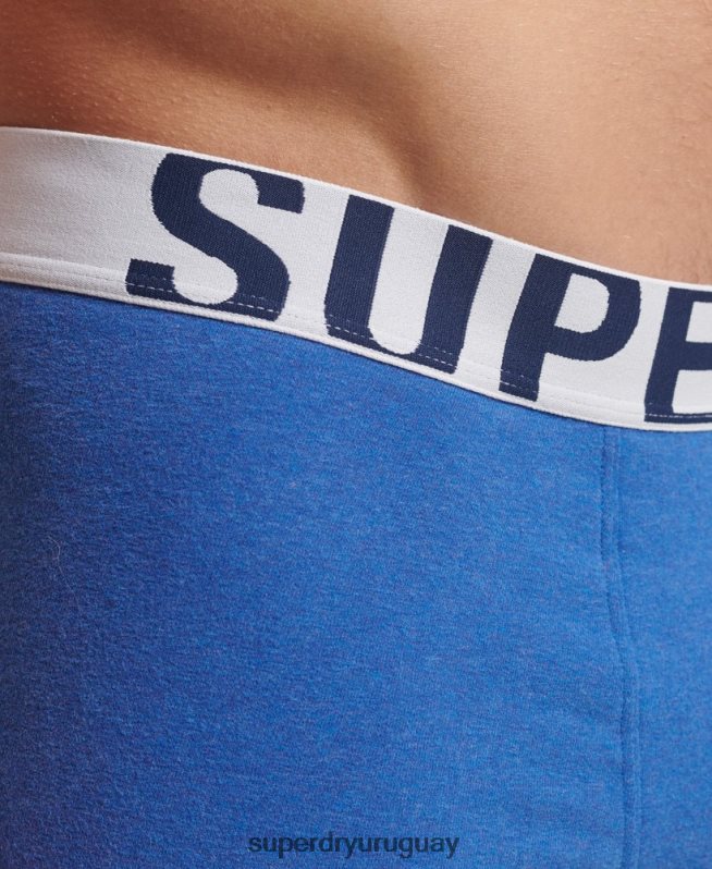 uy Superdry hombres pack doble de algodón orgánico con logo azul DT2N8Z1798 ropa
