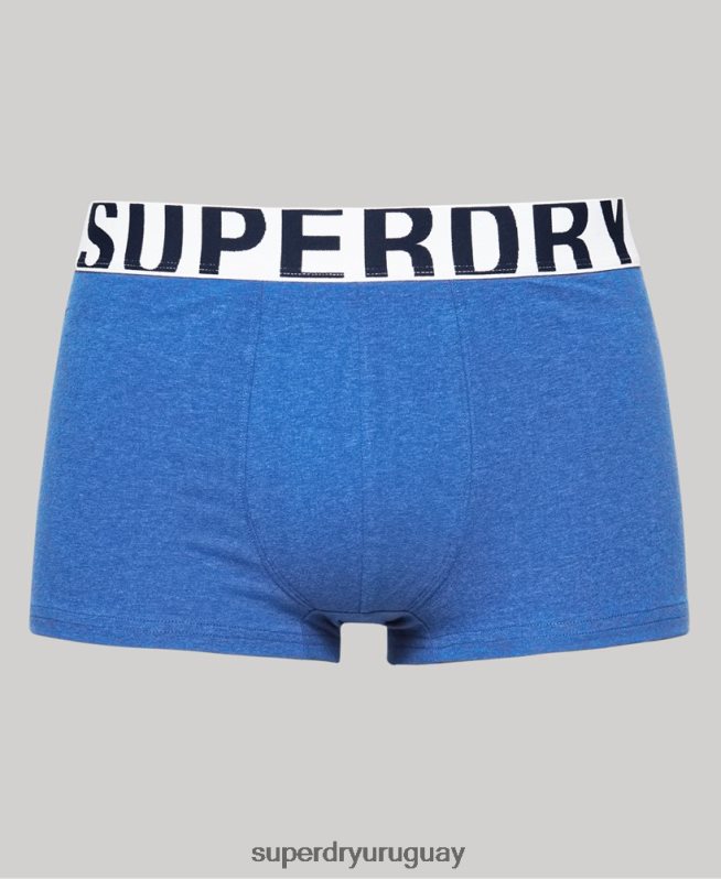 uy Superdry hombres pack doble de algodón orgánico con logo azul DT2N8Z1798 ropa