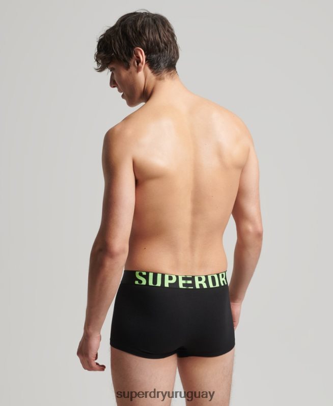 uy Superdry hombres pack doble de algodón orgánico con logo negro DT2N8Z1742 ropa