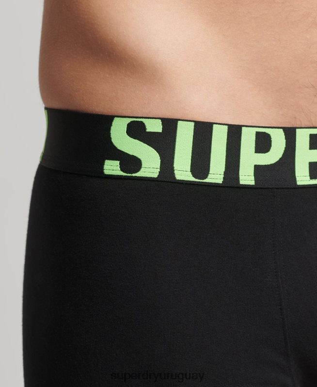 uy Superdry hombres pack doble de algodón orgánico con logo negro DT2N8Z1742 ropa