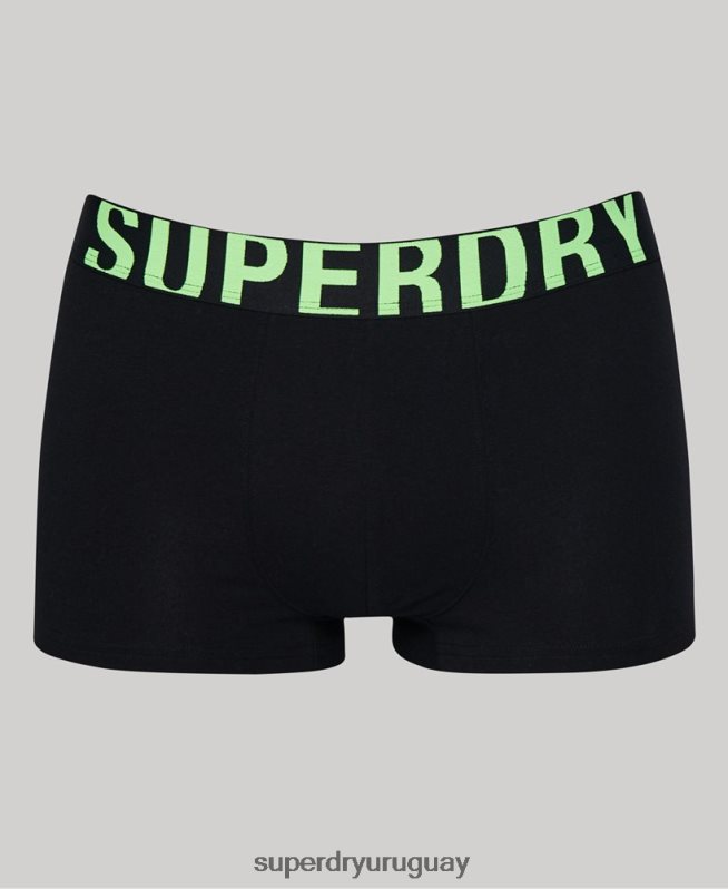 uy Superdry hombres pack doble de algodón orgánico con logo negro DT2N8Z1742 ropa