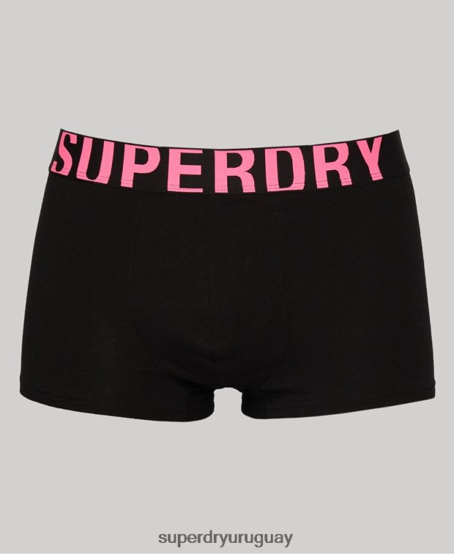 uy Superdry hombres pack doble de algodón orgánico con logo negro DT2N8Z1742 ropa