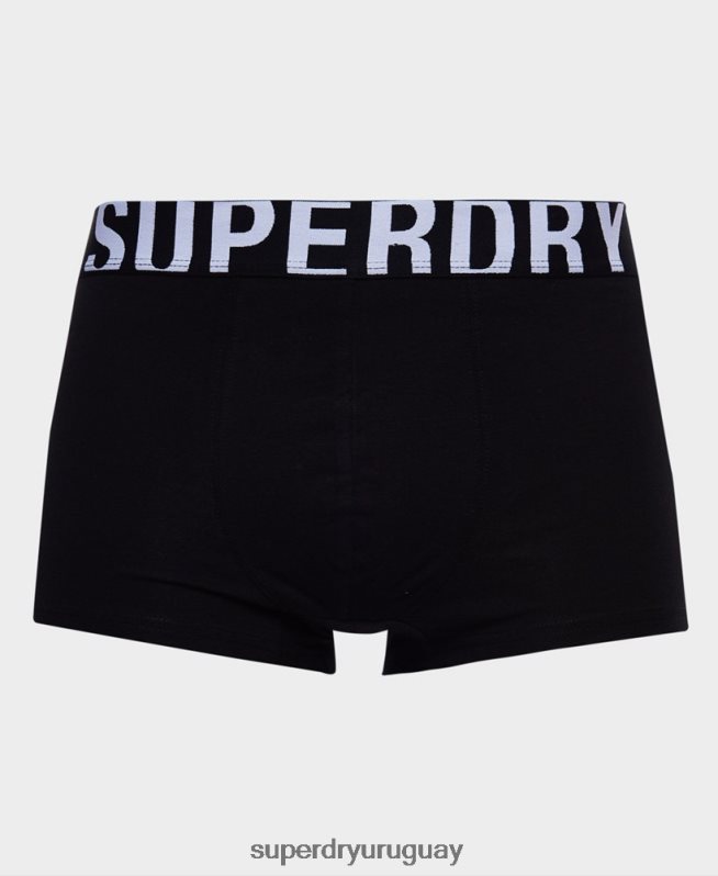 uy Superdry hombres pack doble de algodón orgánico con logo negro DT2N8Z1780 ropa