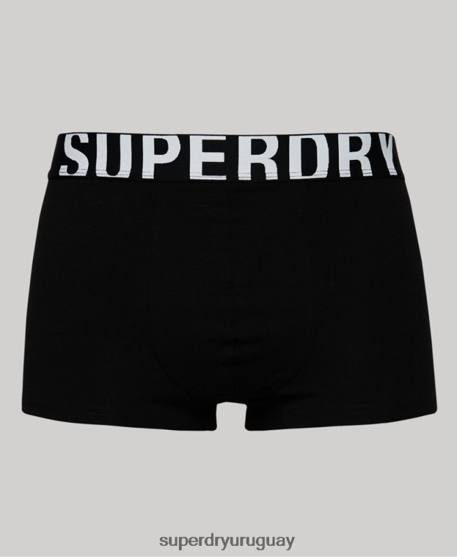 uy Superdry hombres pack doble de algodón orgánico con logo negro DT2N8Z1795 ropa