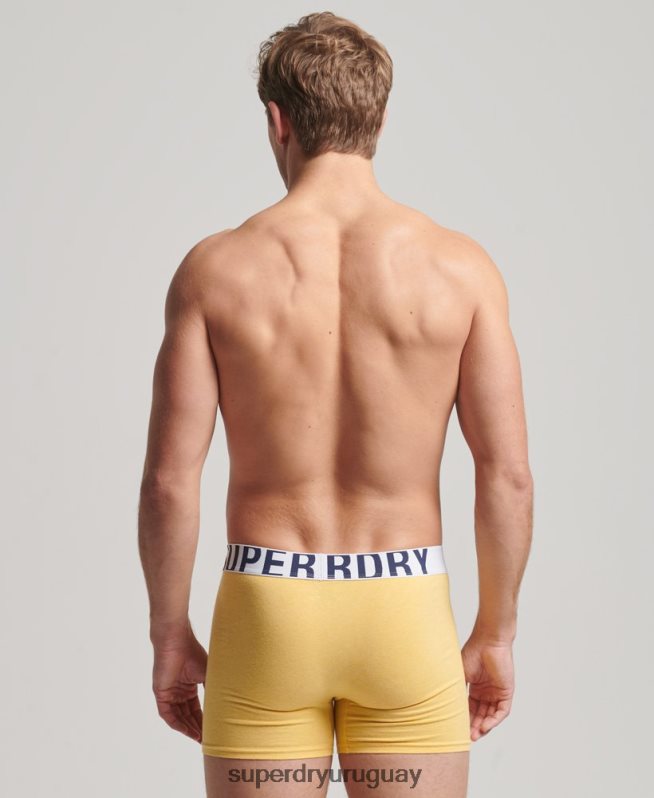 uy Superdry hombres pack doble de bóxer de algodón orgánico con logo doble azul DT2N8Z1835 ropa