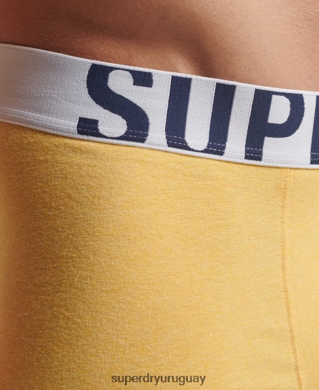 uy Superdry hombres pack doble de bóxer de algodón orgánico con logo doble azul DT2N8Z1835 ropa