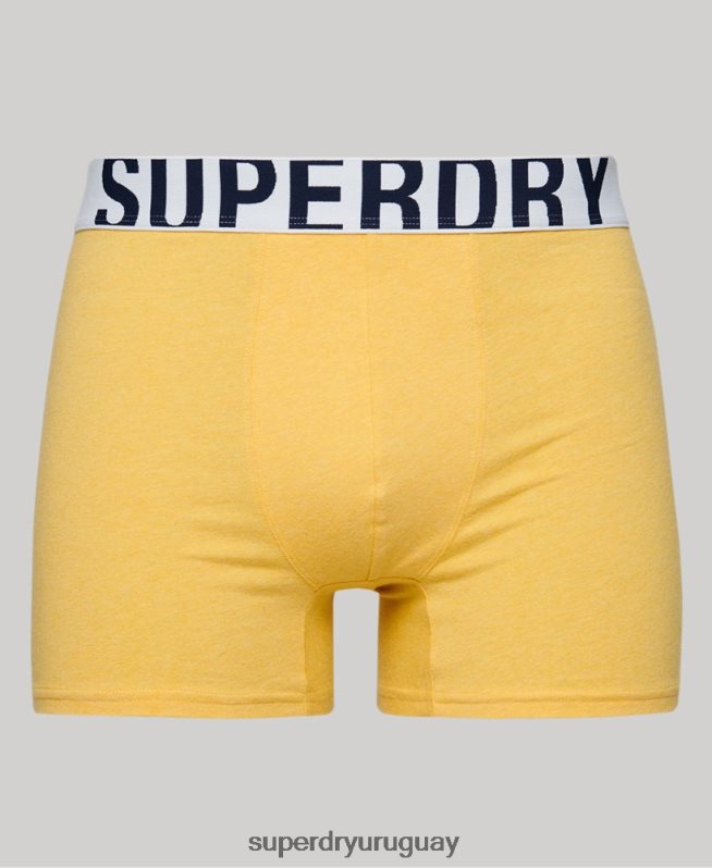 uy Superdry hombres pack doble de bóxer de algodón orgánico con logo doble azul DT2N8Z1835 ropa