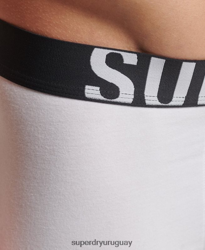 uy Superdry hombres pack doble de bóxer de algodón orgánico con logo doble negro DT2N8Z1770 ropa
