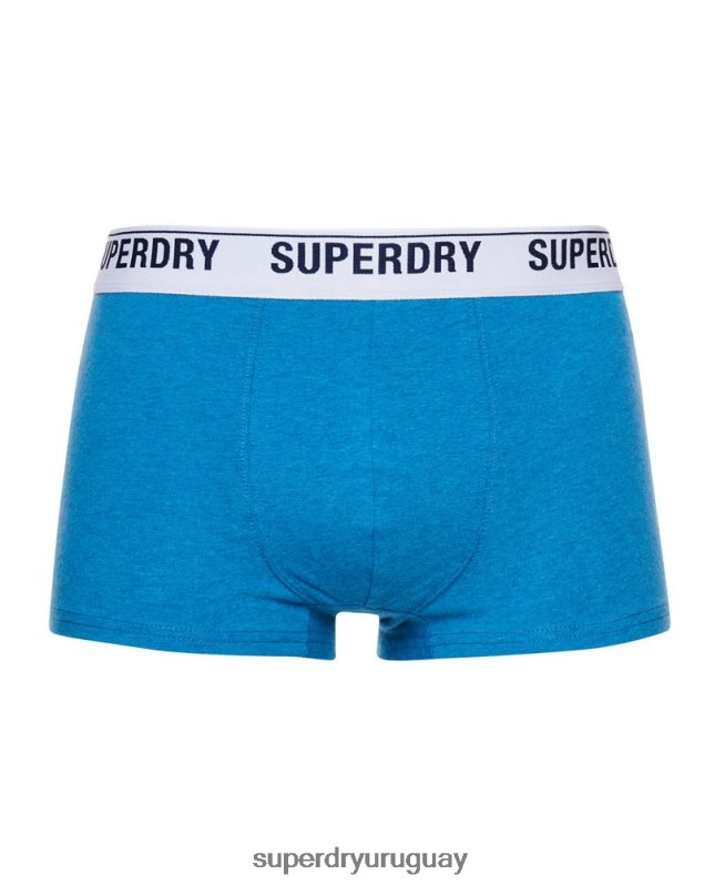 uy Superdry hombres paquete individual de calzoncillos de algodón orgánico azul DT2N8Z1877 ropa