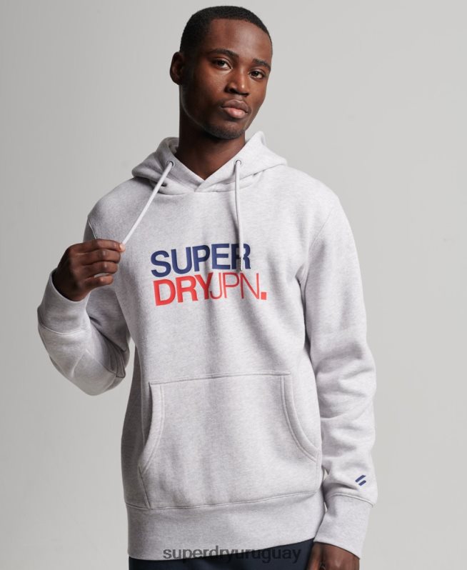 uy Superdry hombres código sudadera con capucha de ropa deportiva gris DT2N8Z495 ropa