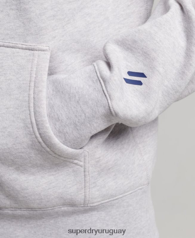 uy Superdry hombres código sudadera con capucha de ropa deportiva gris DT2N8Z495 ropa