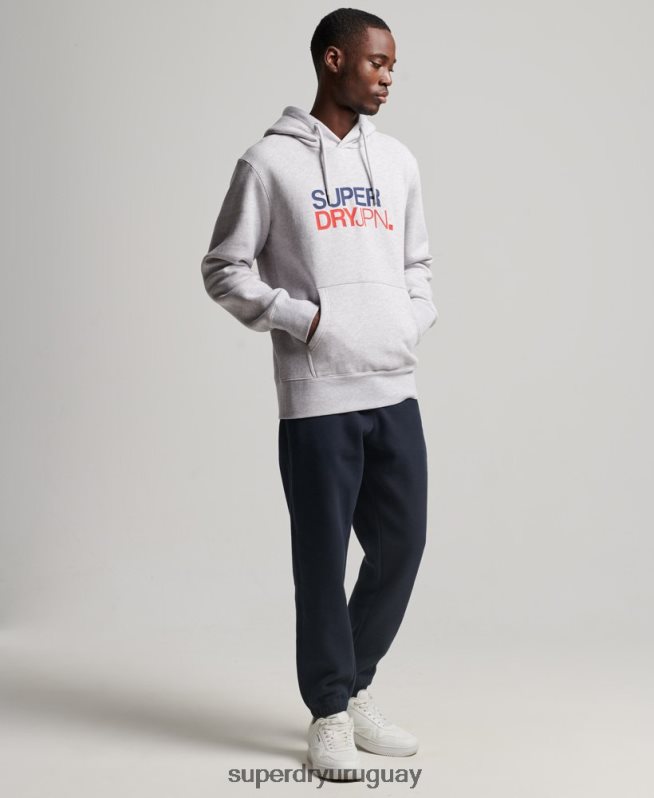 uy Superdry hombres código sudadera con capucha de ropa deportiva gris DT2N8Z495 ropa