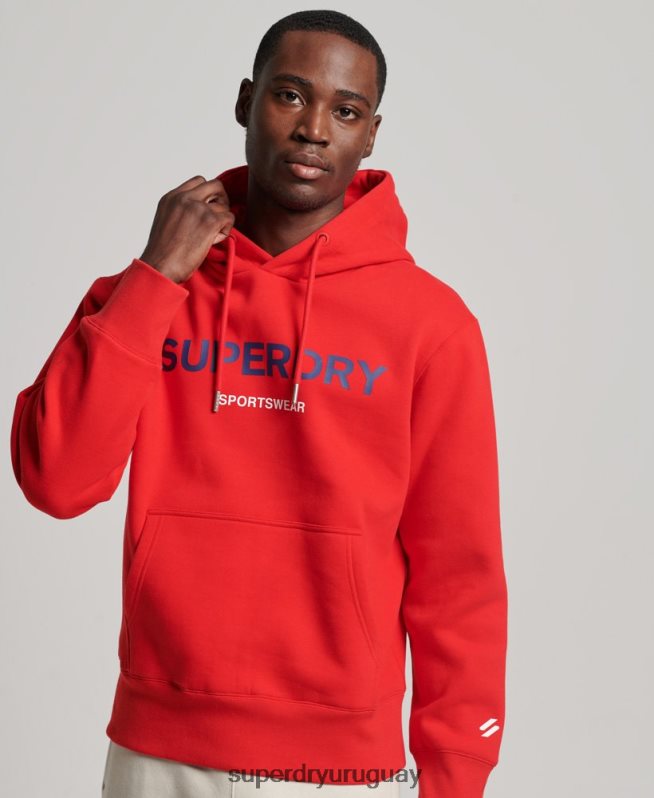 uy Superdry hombres código sudadera con capucha de ropa deportiva rojo DT2N8Z540 ropa