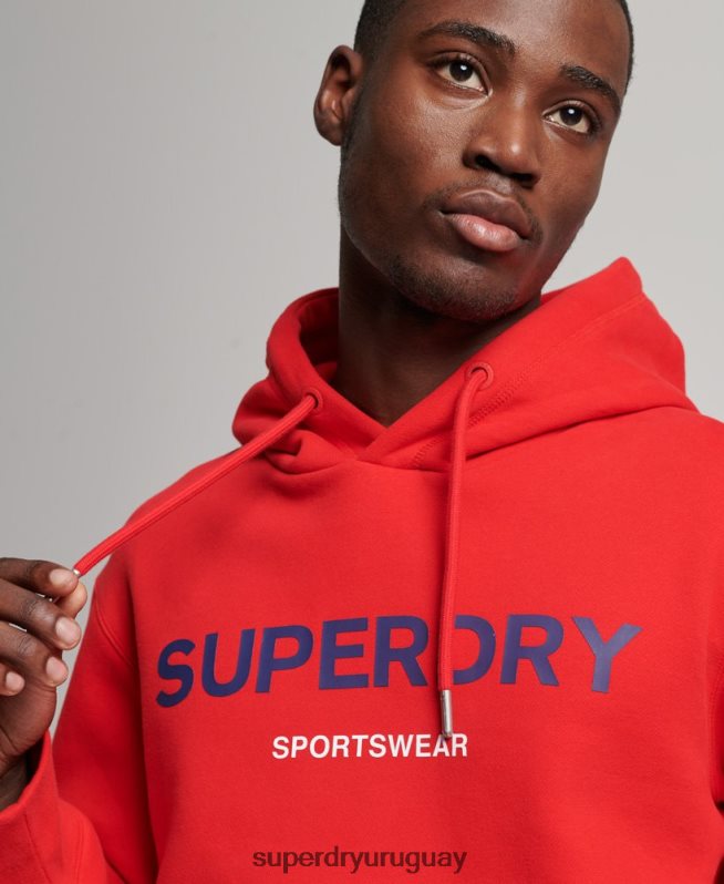 uy Superdry hombres código sudadera con capucha de ropa deportiva rojo DT2N8Z540 ropa