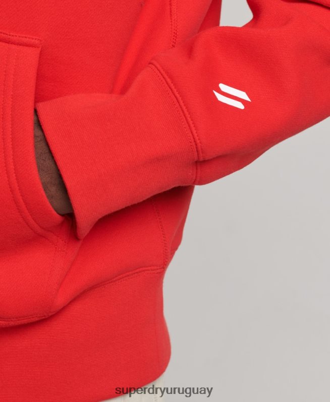 uy Superdry hombres código sudadera con capucha de ropa deportiva rojo DT2N8Z540 ropa