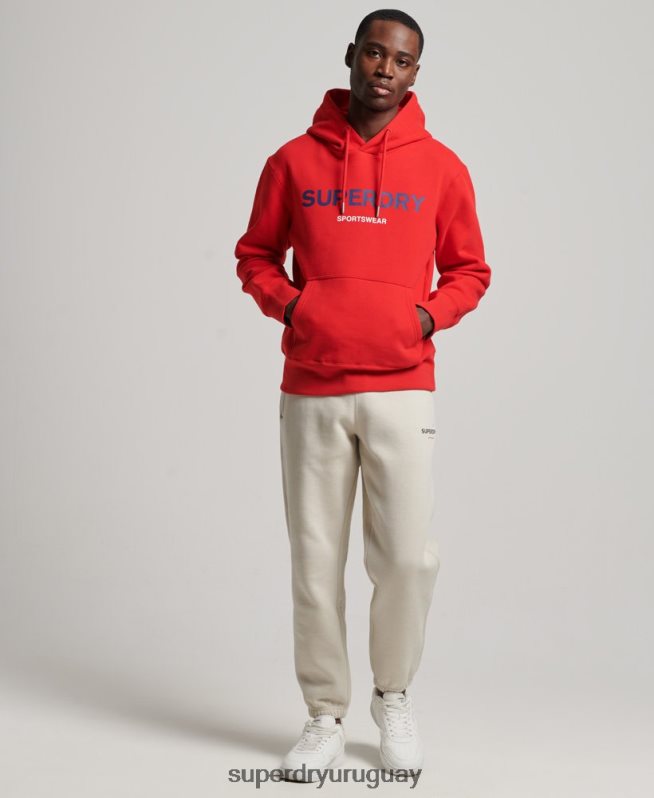 uy Superdry hombres código sudadera con capucha de ropa deportiva rojo DT2N8Z540 ropa