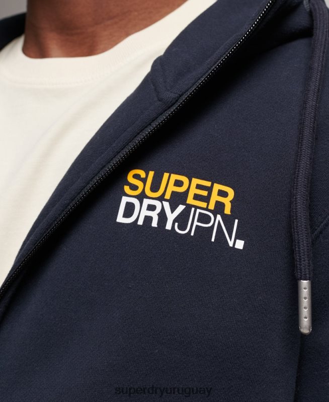 uy Superdry hombres code sportswear sudadera con cremallera Armada DT2N8Z519 ropa