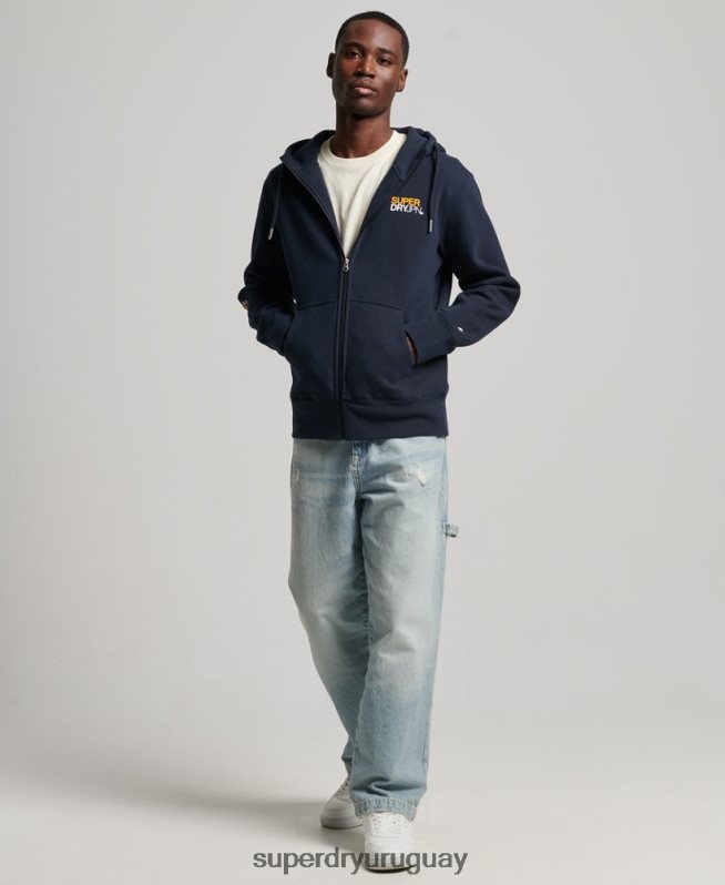 uy Superdry hombres code sportswear sudadera con cremallera Armada DT2N8Z519 ropa