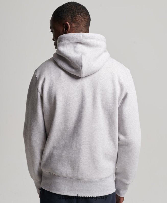 uy Superdry hombres code sportswear sudadera con cremallera gris DT2N8Z543 ropa