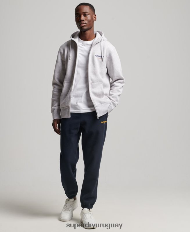 uy Superdry hombres code sportswear sudadera con cremallera gris DT2N8Z543 ropa