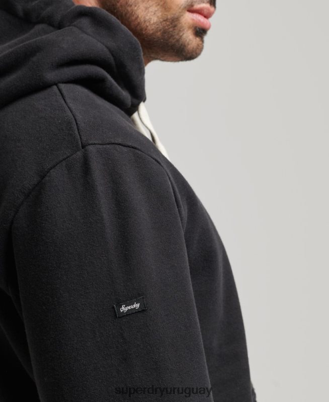 uy Superdry hombres en el bosque sudadera con capucha gráfica gris oscuro DT2N8Z586 ropa