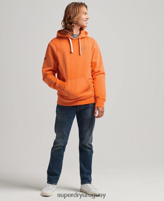 uy Superdry hombres en el bosque sudadera con capucha gráfica naranja DT2N8Z707 ropa