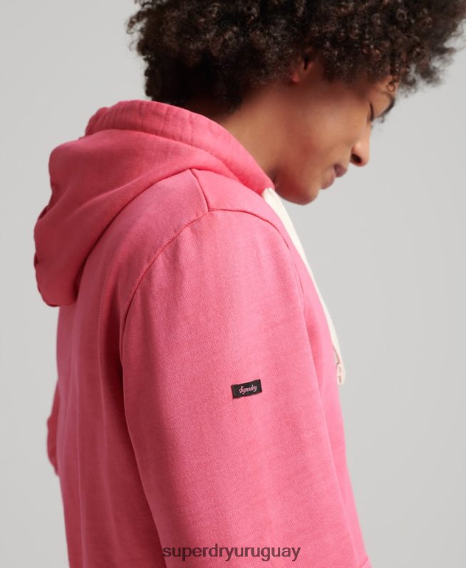 uy Superdry hombres en el bosque sudadera con capucha gráfica rosa DT2N8Z708 ropa
