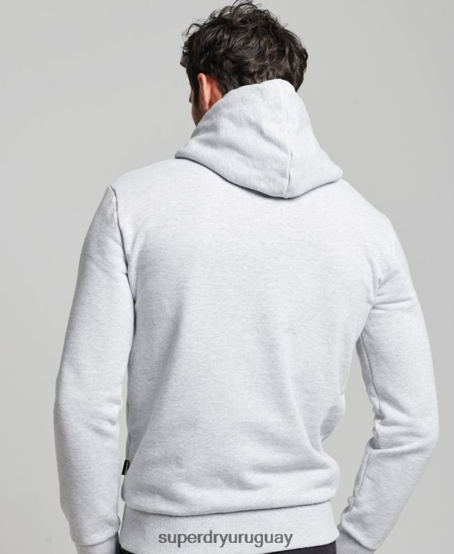 uy Superdry hombres gran sudadera con capucha al aire libre gris DT2N8Z472 ropa