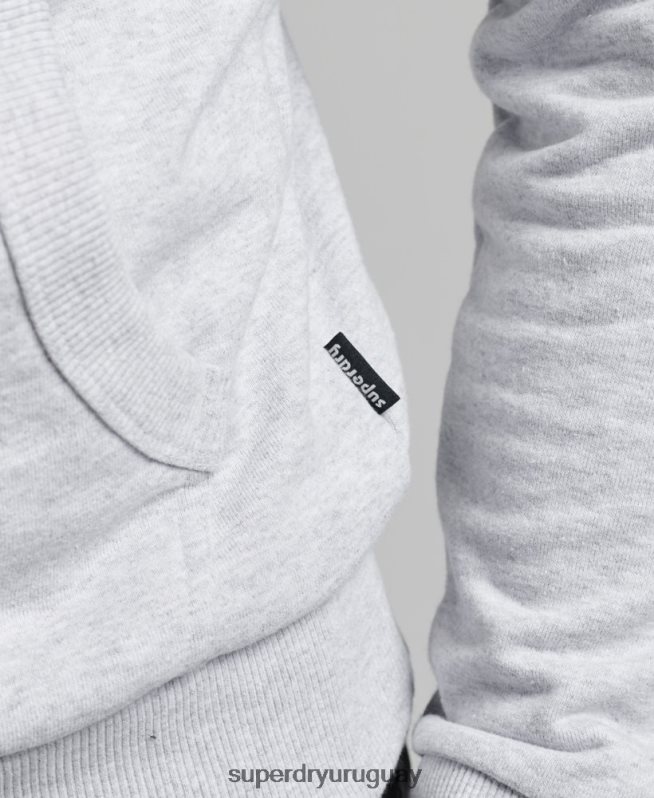 uy Superdry hombres gran sudadera con capucha al aire libre gris DT2N8Z472 ropa