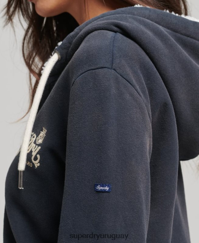 uy Superdry hombres orgullo y artesanía sudadera con cremallera Armada DT2N8Z6019 ropa