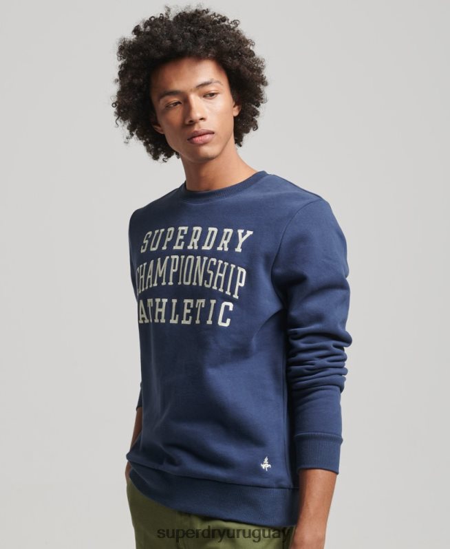 uy Superdry hombres sudadera atlética de gimnasia vintage Armada DT2N8Z605 ropa