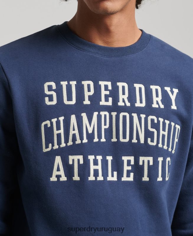 uy Superdry hombres sudadera atlética de gimnasia vintage Armada DT2N8Z605 ropa