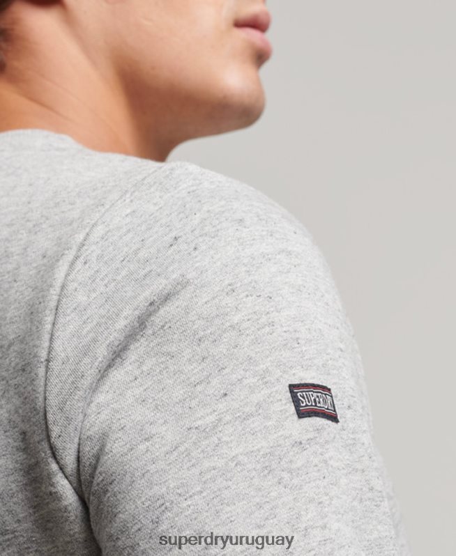 uy Superdry hombres sudadera atlética de gimnasia vintage gris DT2N8Z687 ropa