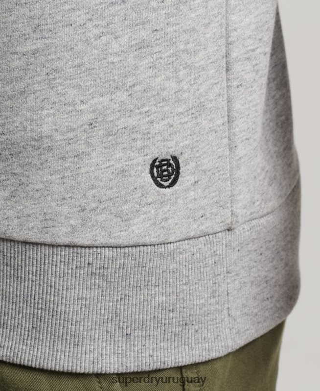uy Superdry hombres sudadera atlética de gimnasia vintage gris DT2N8Z687 ropa