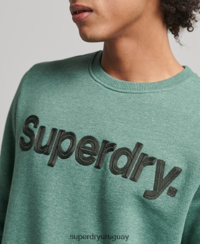 uy Superdry hombres sudadera clásica con logo central caqui DT2N8Z537 ropa