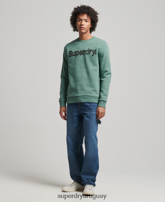 uy Superdry hombres sudadera clásica con logo central caqui DT2N8Z537 ropa