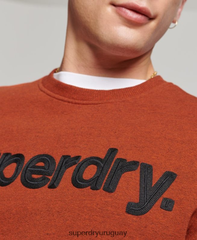 uy Superdry hombres sudadera clásica con logo central naranja DT2N8Z592 ropa