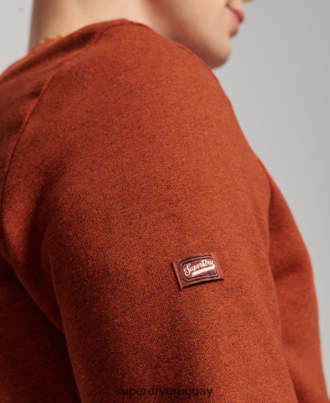 uy Superdry hombres sudadera clásica con logo central naranja DT2N8Z592 ropa