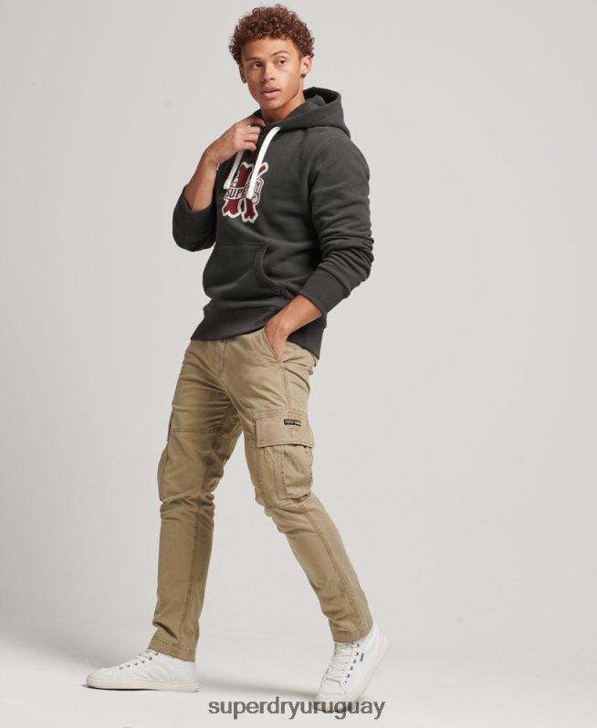 uy Superdry hombres sudadera colegial gris oscuro DT2N8Z5089 ropa