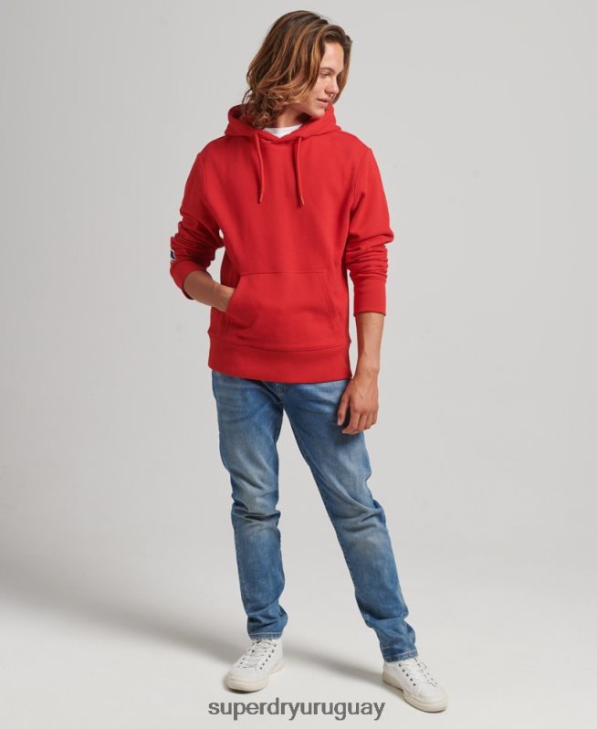 uy Superdry hombres sudadera con aplique rojo DT2N8Z655 ropa