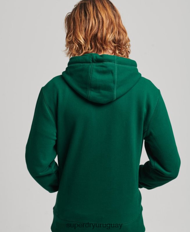 uy Superdry hombres sudadera con aplique verde DT2N8Z623 ropa