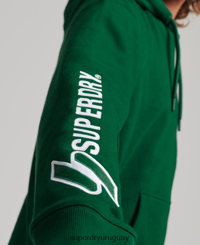 uy Superdry hombres sudadera con aplique verde DT2N8Z623 ropa