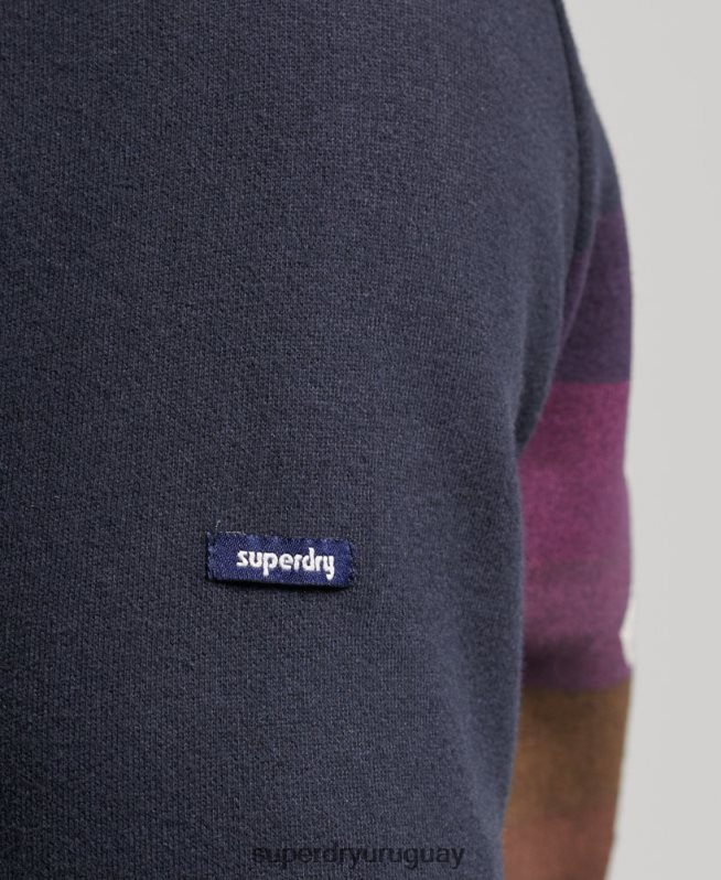 uy Superdry hombres sudadera con capucha a rayas de los años 70 Armada DT2N8Z5135 ropa
